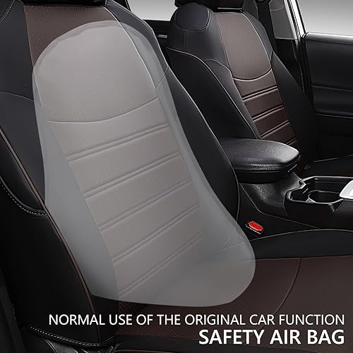 Miniatura 2 de PTYYDS Fundas de asiento para Toyota RAV4 juego completo de fundas de asiento de piel sintética para Rav4 2019 2020 2021 2022 negro RAV4 2019-2022