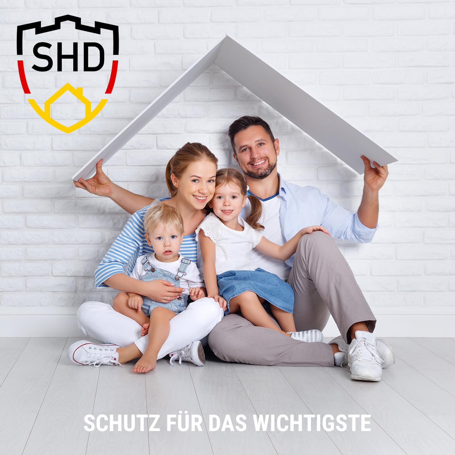 SHD Rauchmelder Set wechselbare Batterien (12x) - DIN EN14604 Geprüft & BSI-Zertifiziert, Brandmelder mit Stummschaltung & Selbsttest Funktion, Rauchmelder Magnethalter geeignet, Feuermelder
