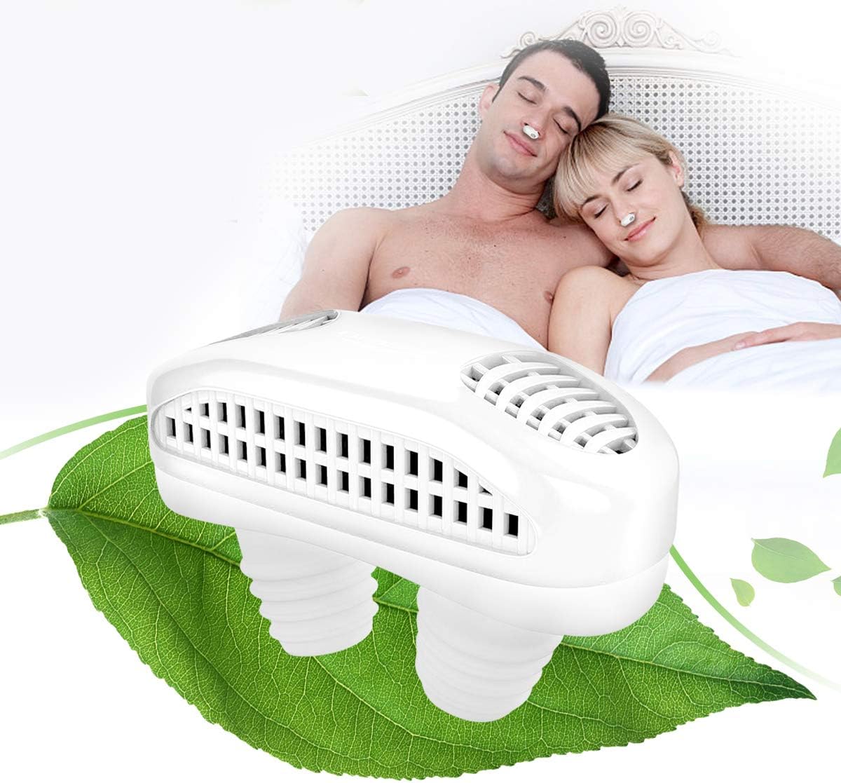 2-in-1 Anti Snoring Devices, Snoring Solution Nasal Dilator Anti Snoring Nose Vents Plugs Clip Stop Snoring Aids Snore Stopper Reduce Snoring Sleeping Aid Device for Ease Breathing(White)