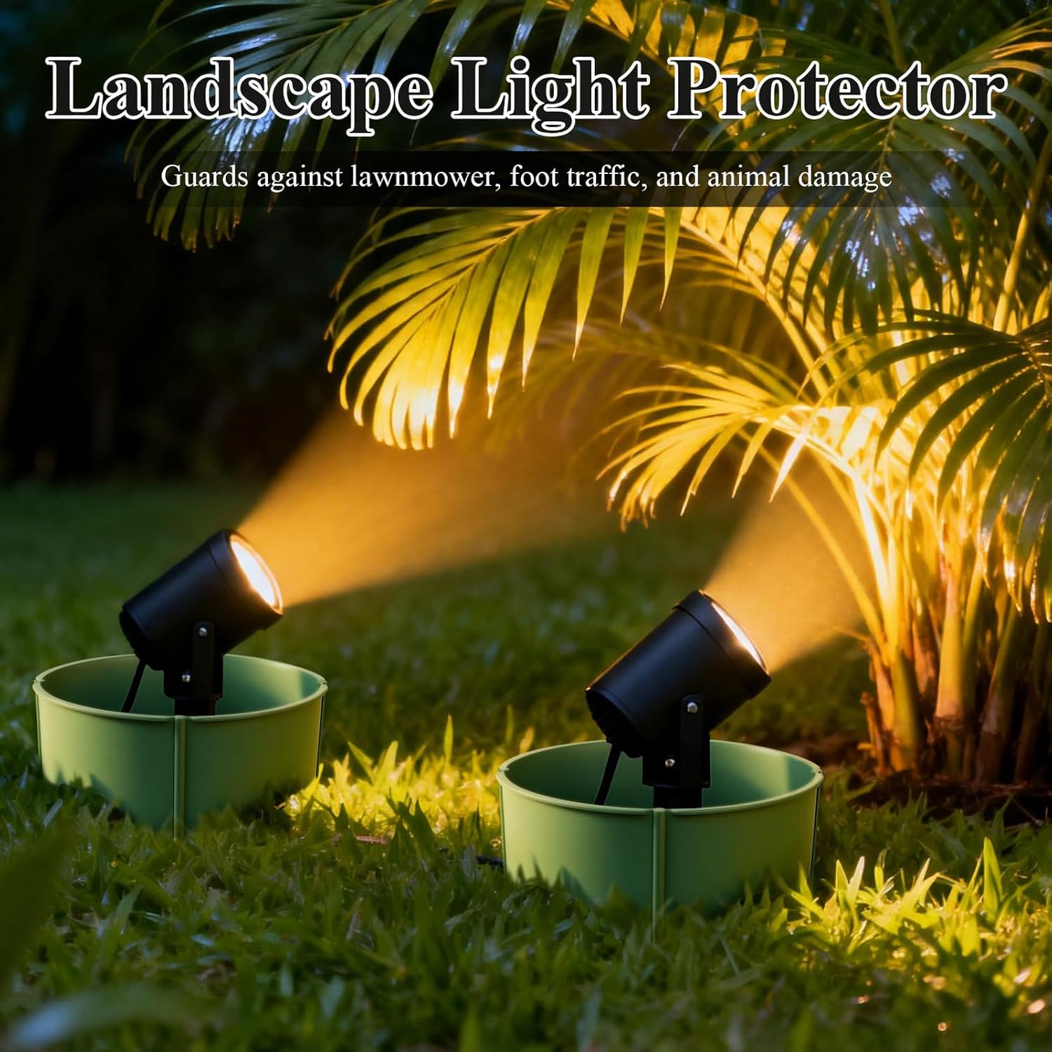 30 Pack Modular Planting Grow Rings, Interlocking Plant Root Barrier Panels for Build 5–7 Planting Zones, Weed Blocking Round Edging for Veggies, Herbs and Flowers (Green)