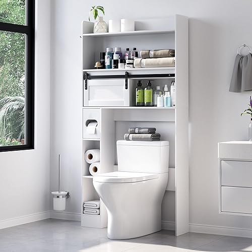 NUNU LAB Armario de almacenamiento sobre el inodoro, organizador de baño sobre el inodoro, organizadores y almacenamiento de baño, simple y