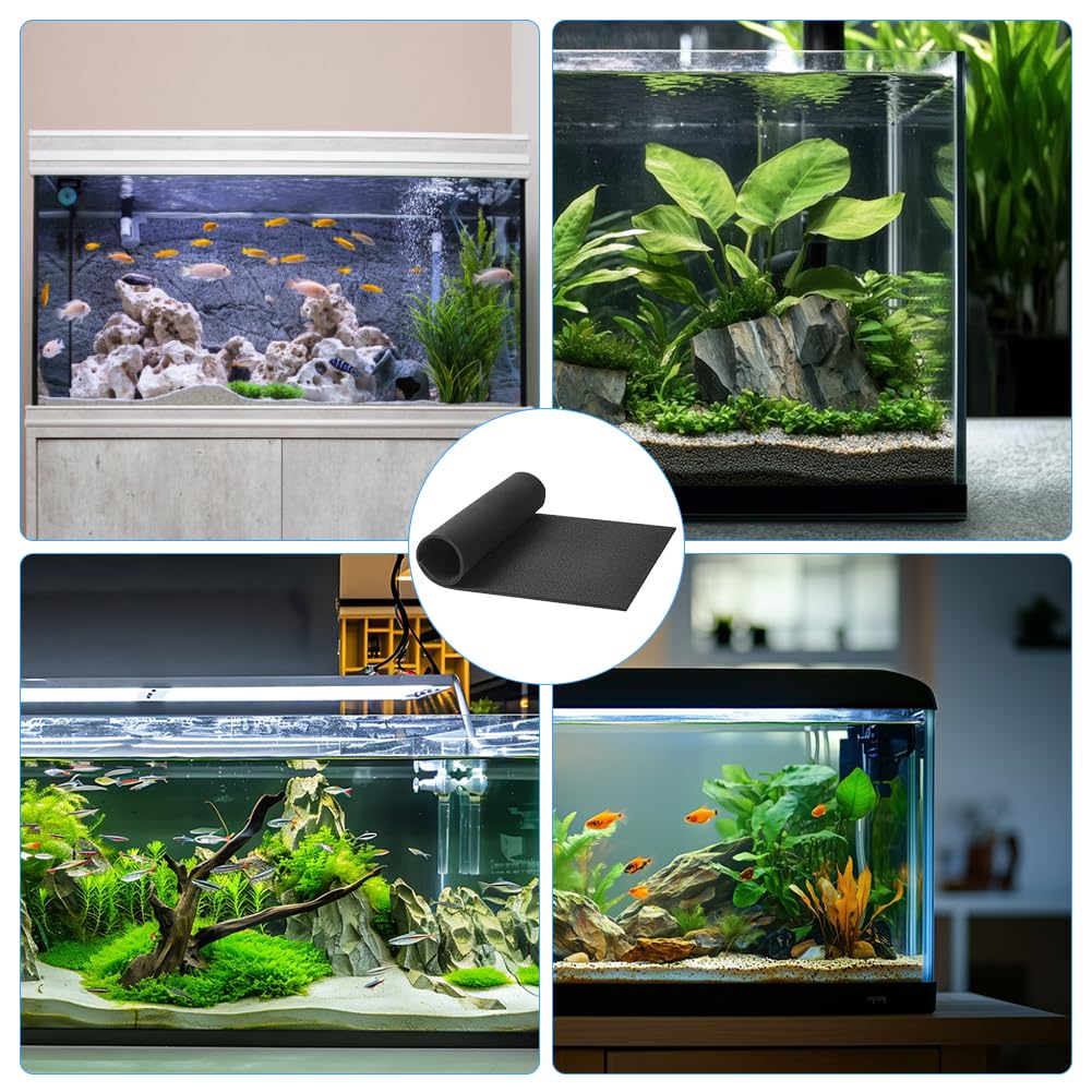 Tapis de nivellement pour aquarium - 60 x 30 cm - En mousse EVA - 6 mm d'épaisseur - Antidérapant - Absorbe les chocs - Imperméable