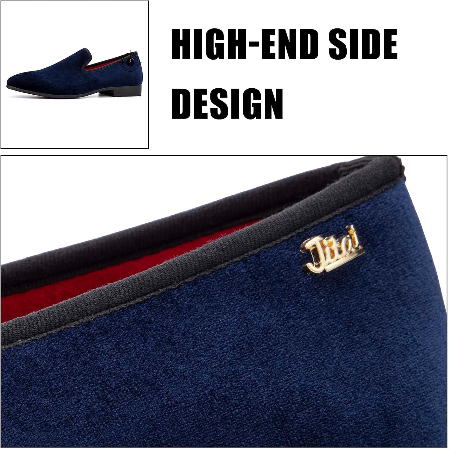 JITAI Men Loafers Slip-On Shoes for Men Fashion Dress Shoes Tuxedo Shoes - Image 4