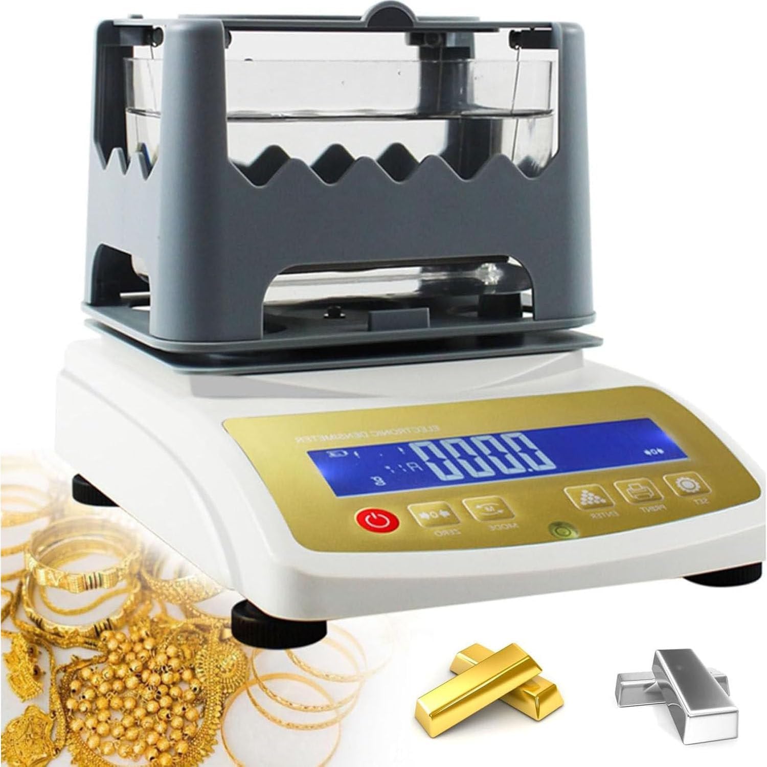 Precious Metal Verifier - Reliable Authenticity Tester for Gold, Silver, Platinum | Ideal for Jewelry Shops, Banks & Pawn Shops | No Printer Required - XF300K
