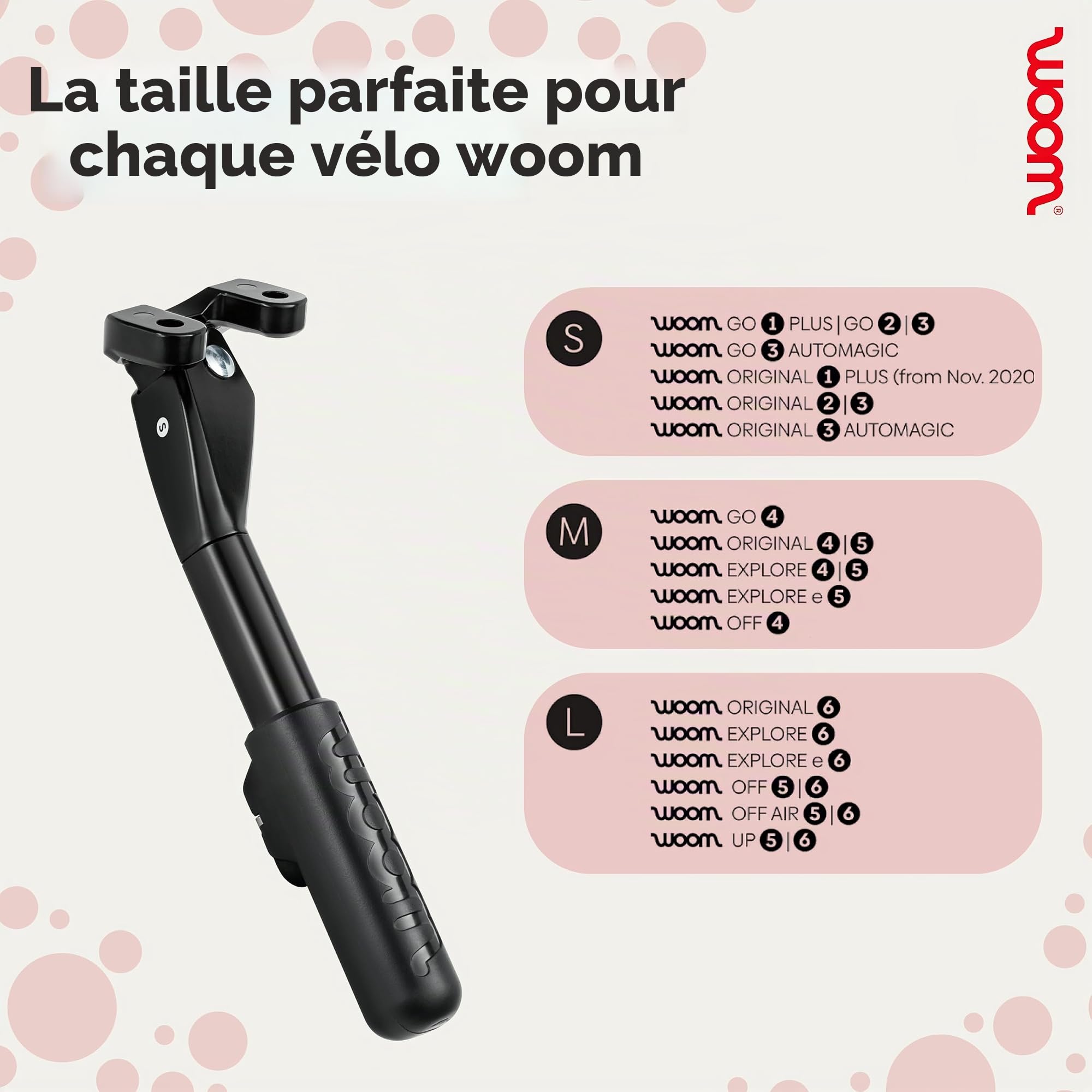 woom Béquille Latérale LEGGIE Vélo Enfant, Aluminium
