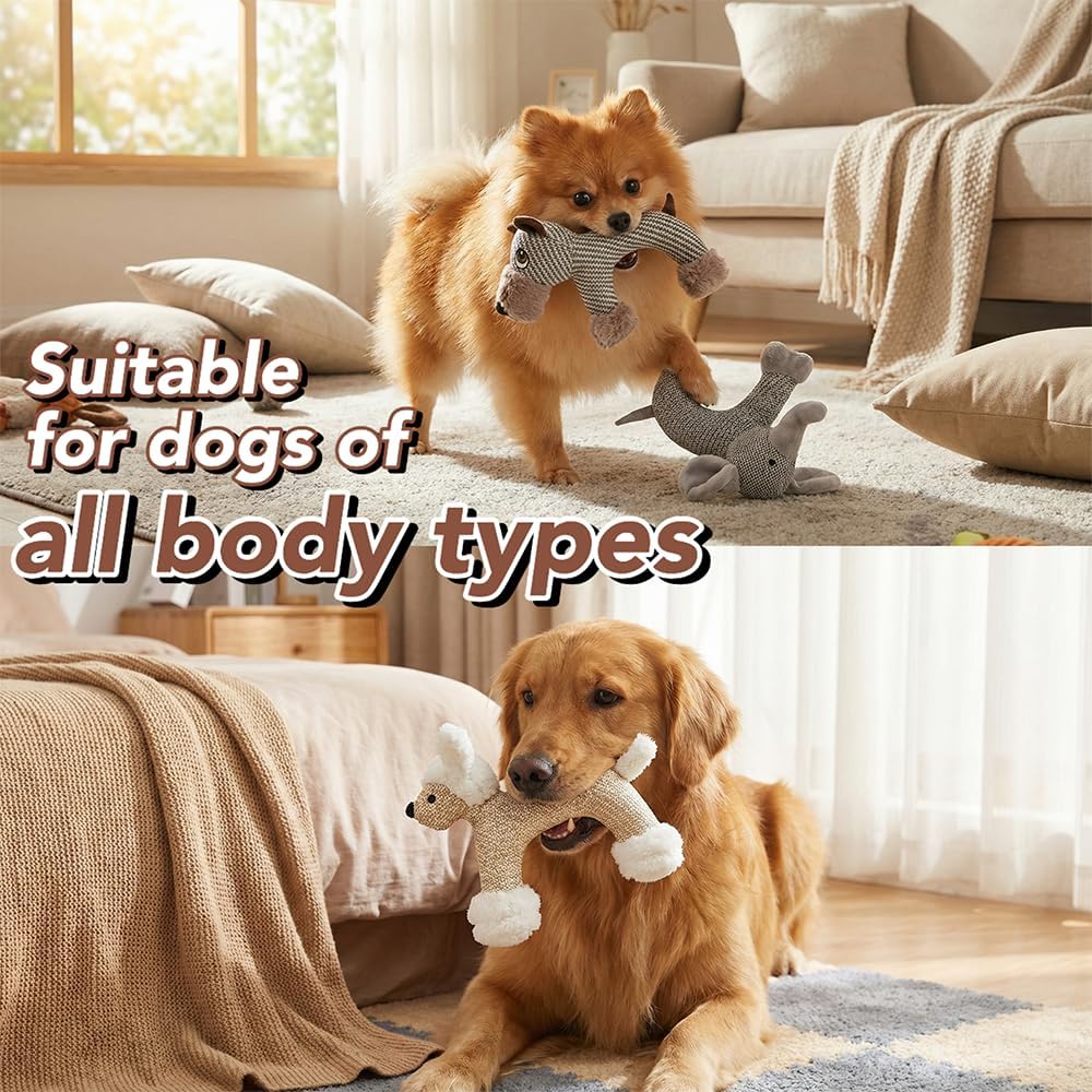 Squeaky Dog Toys,Linen Safari Companions Dog Toy,Chew Toys for Small Dogs,Linen Safari Companions Dog Toy,Used to Relieve Dogs' Boredom and Anxiety (All)