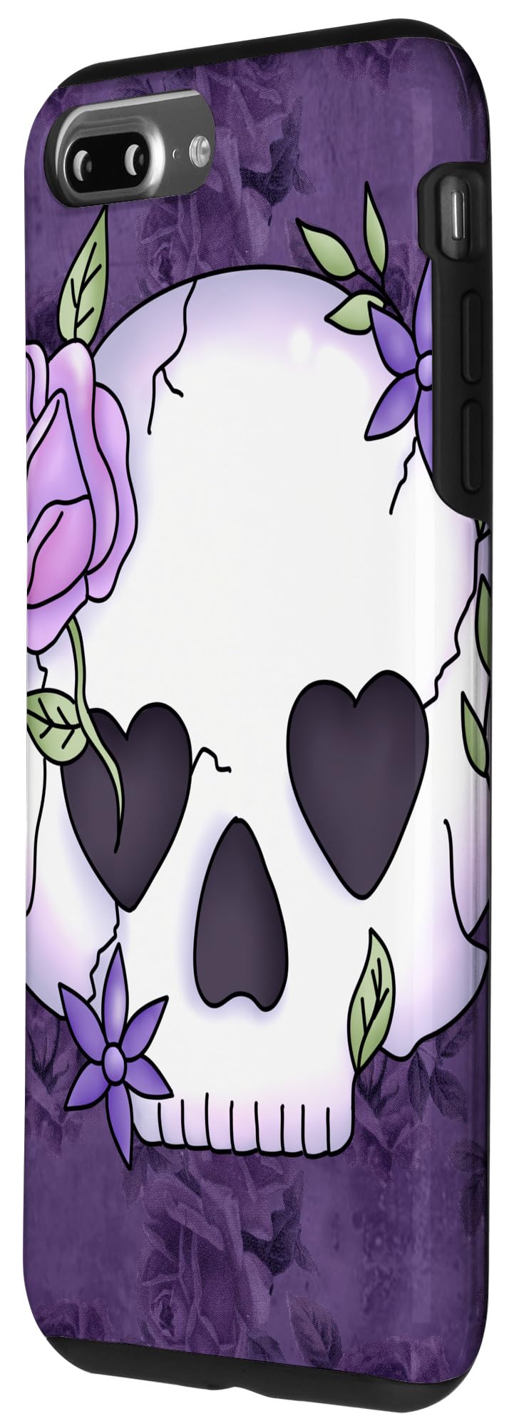 iPhone 7 Plus/8 Plus Rose Skulls Halloween Purple Lavender Skull Women Girls Case - Image 2