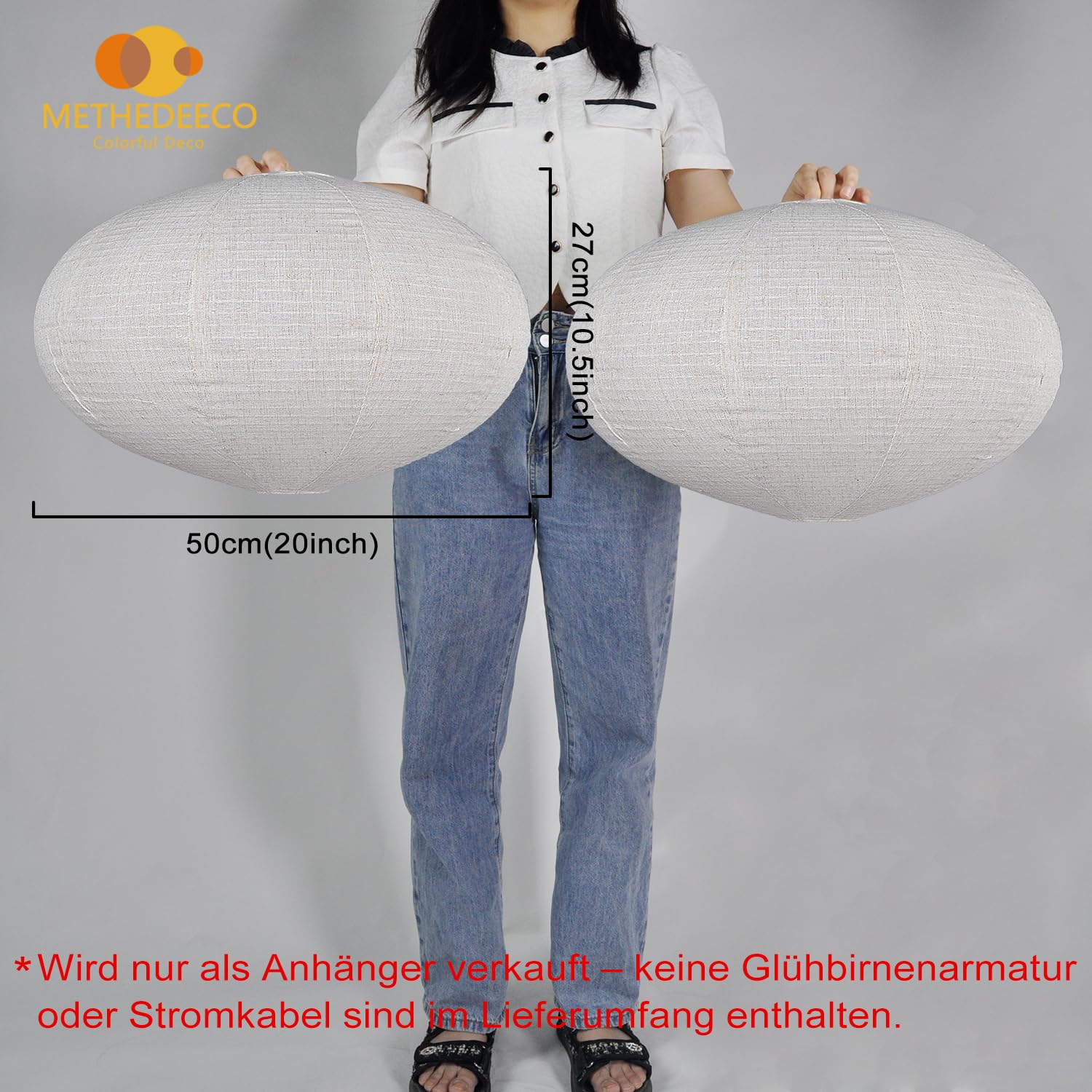 Lampenkap Ovaal smal Osire Terra bruin M - Light & Living Lampenkappen