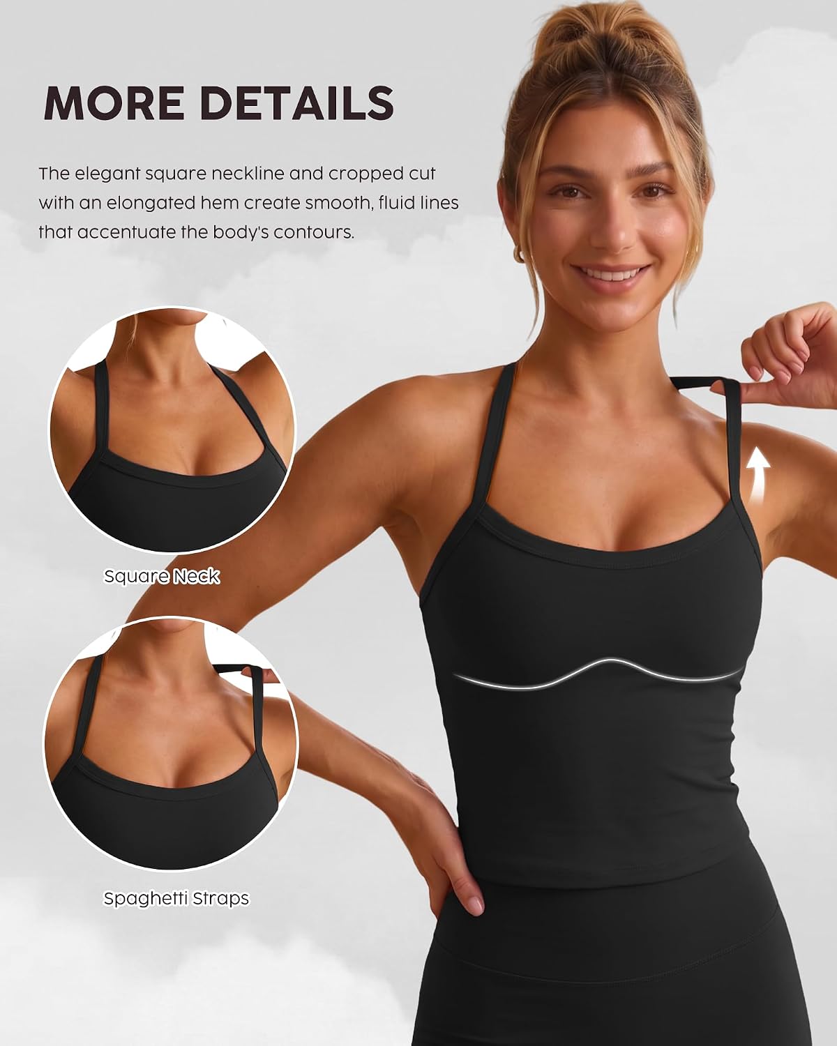 Tank Top Built in Bra for Women - Sports Yoga Workout Crop Halter Neck - Padded Back Bras Cami Athletic Gym Cropped Tanks