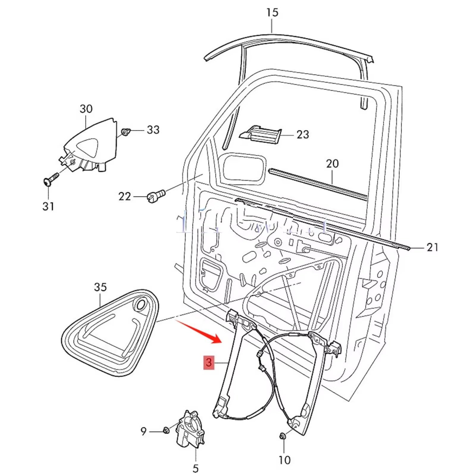 Meccanismo alzavetro elettrico Ricambi Auto Alzacristalli Alzacristalli Anteriore Destro Con Supporto Compatibile Con Per Bora Per C-Trek 2016-2025 18G837462F