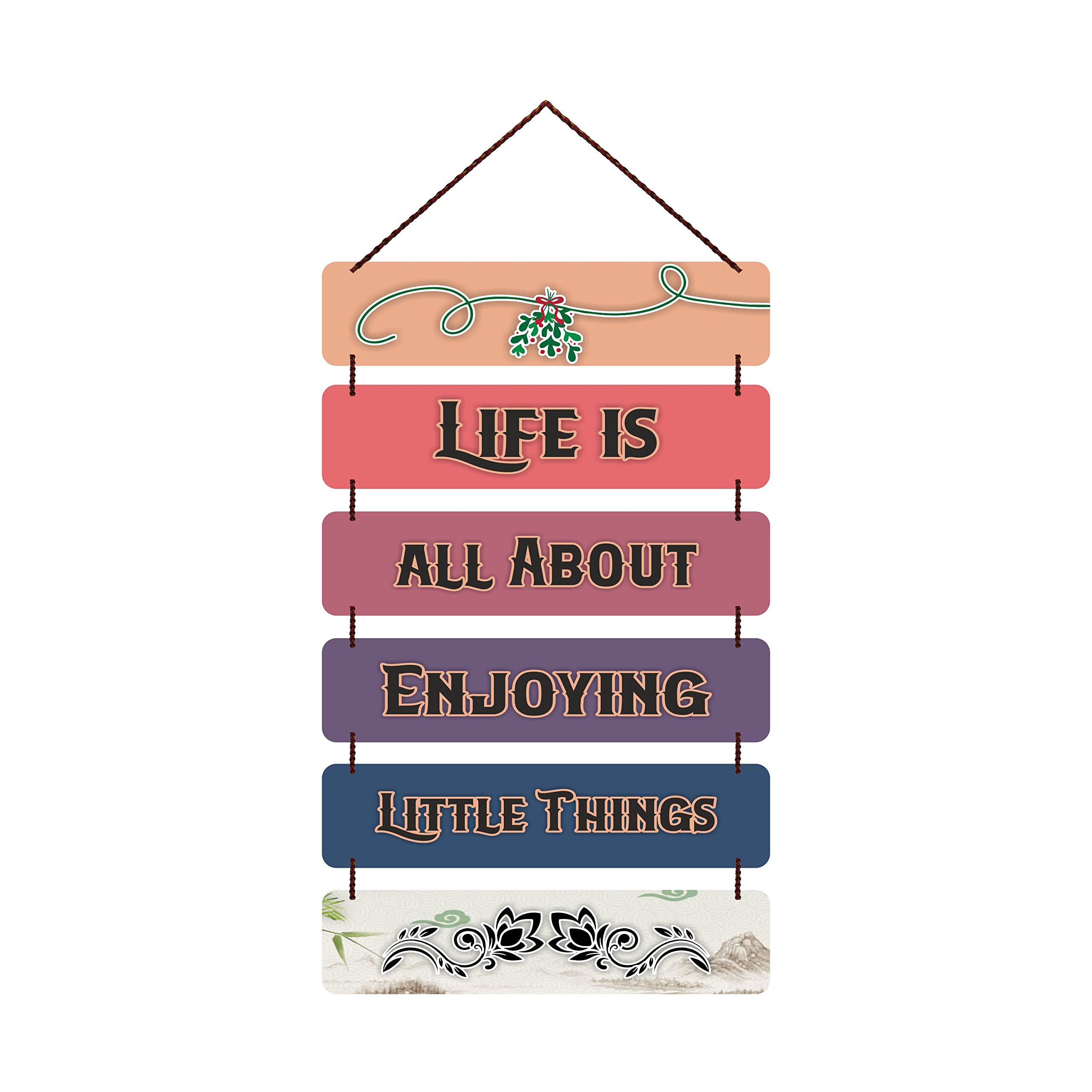Freny Exim MDF Wooden Life Is All About Enjoy Decorative Wall Hanging Art Decoration Itam For Home | Living Room | Bedroom | Home Decor | Office | Gift | Quotes Decor | Wall Art For Hall 515