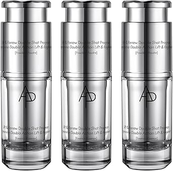 AP Beauty by AMOREPACIFIC M.D. Lift & Renew Double Shot Program 0.3 oz.+0.03 oz. x 3, Rejuvenating Booster System, Moisture Barrier Repair, Elasticity Enhancement, Anti-Aging