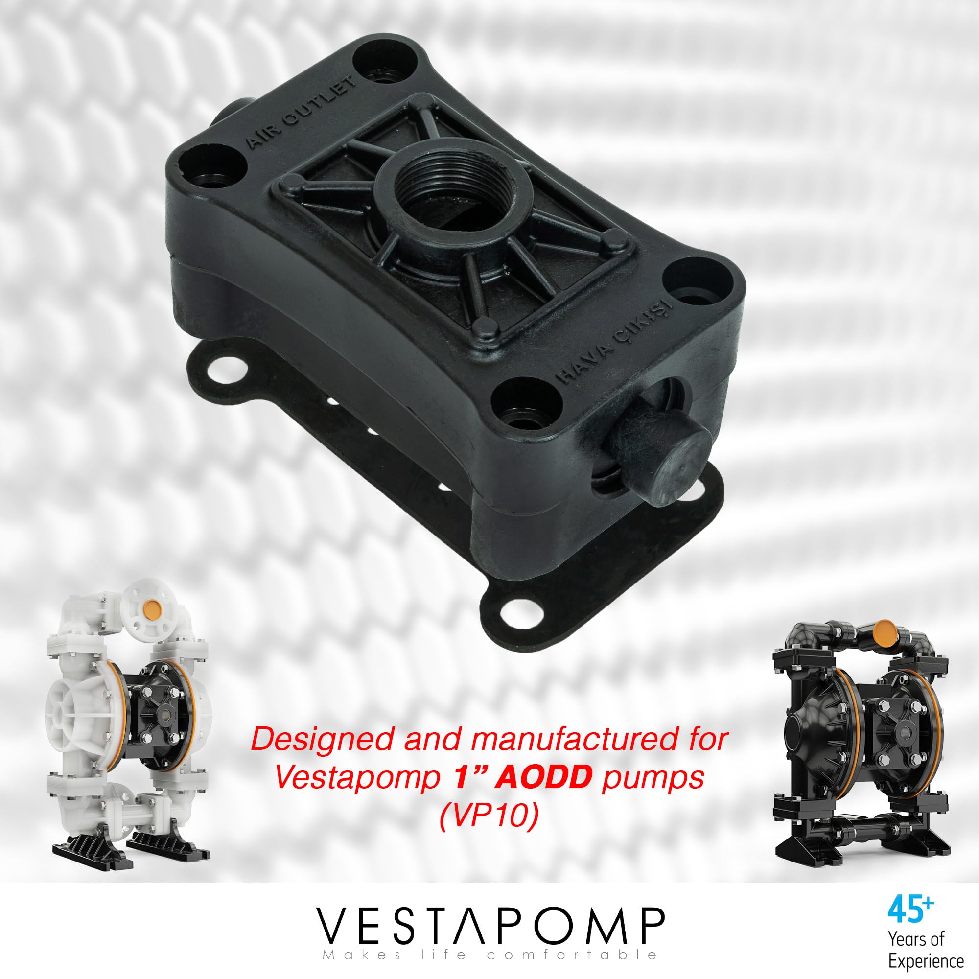 Vestapomp Air Operated Double Diaphragm Pump Valves Replacement Kits (Air Valve Kit For 1