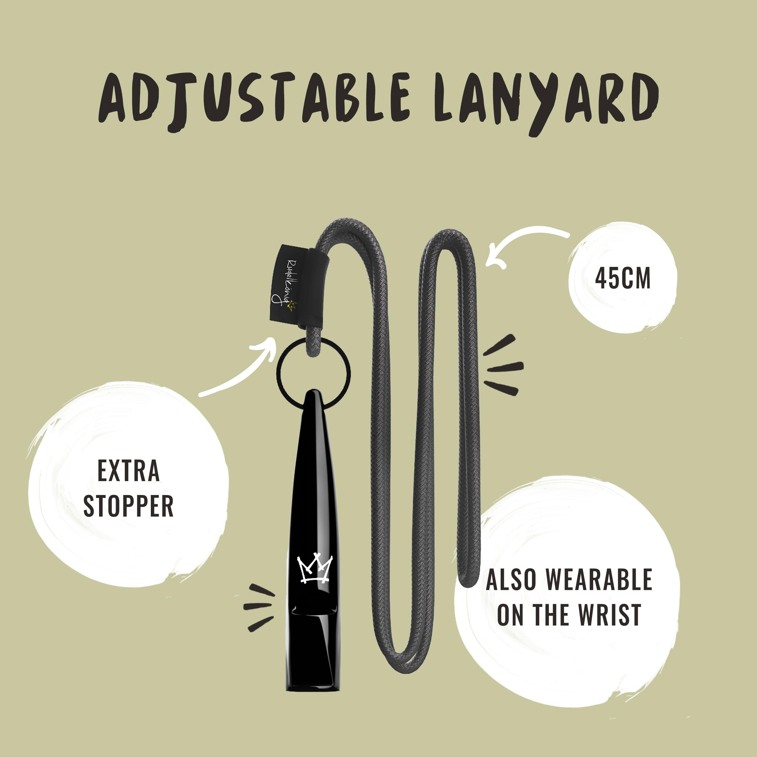 Rudelknig Dog whistle with whistle strap - Professional training whistle with standardized frequency - Ideal for dog training - Image 3