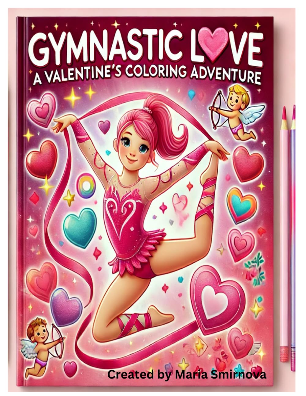 Gymnastic Love: A Valentine's Coloring Adventure