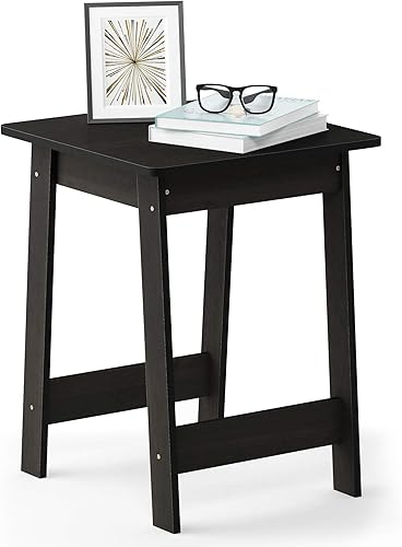 Miniatura 16 de Furinno SIMPLE DESIGN - Mesa auxiliar, mesa de arrime de 2 niveles, mesita de noche con estantes abiertos, mesita de noche para sala de estar,