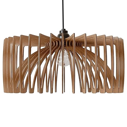 UMBRELLA Wood Pendant Light | Mid Century Modern Chandelier | Hanging Lamp | Wood Chandelier Lighting | Modern Light Fixture | Modern Pendant Light