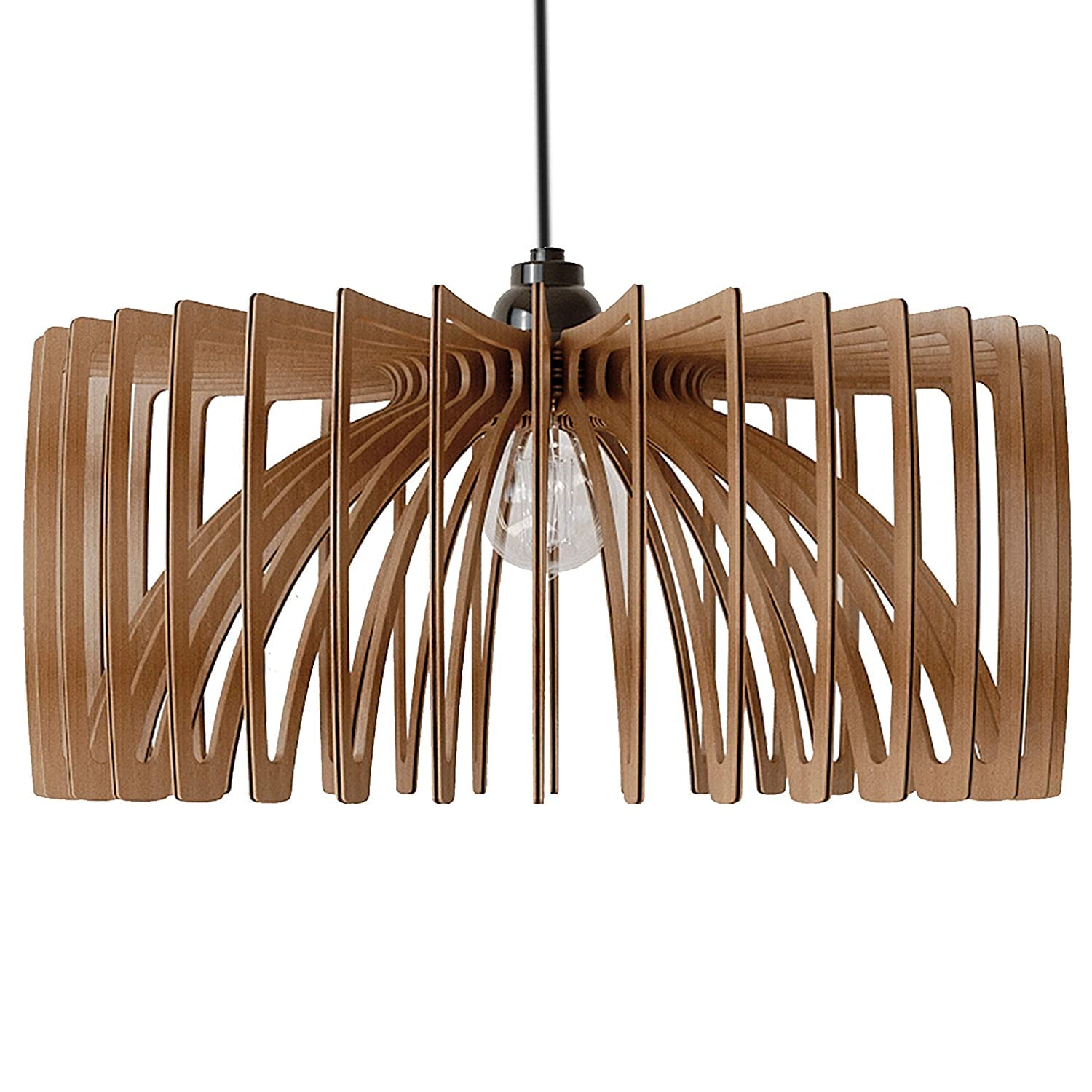 UMBRELLA Wood Pendant Light | Mid Century Modern Chandelier | Hanging Lamp | Wood Chandelier Lighting | Modern Light Fixture | Modern Pendant Light