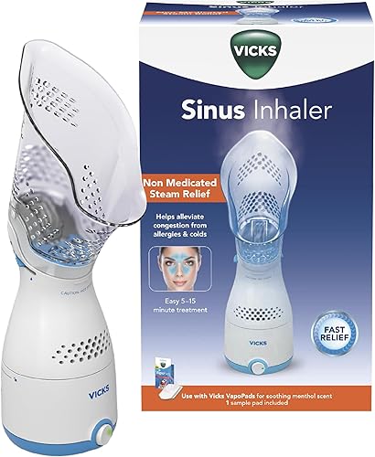 Miniatura 1 de Vicks - Inhalador personal de vapor sinusal con máscara facial suave humidificador facial con ayuda para aliviar el vapor específico con problemas