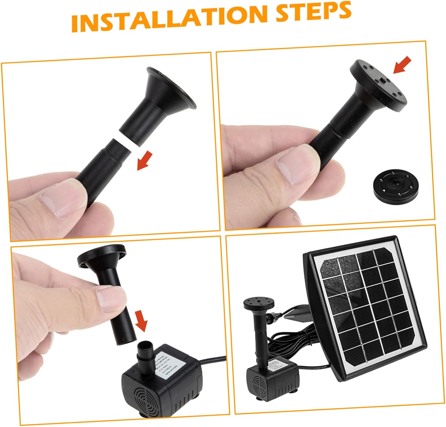 1set Solar Powered Fountain for Garden Decor Outdoor Water Pump Creative Design for Ponds and Bird Baths Solar Fountain for Landscape Decoration