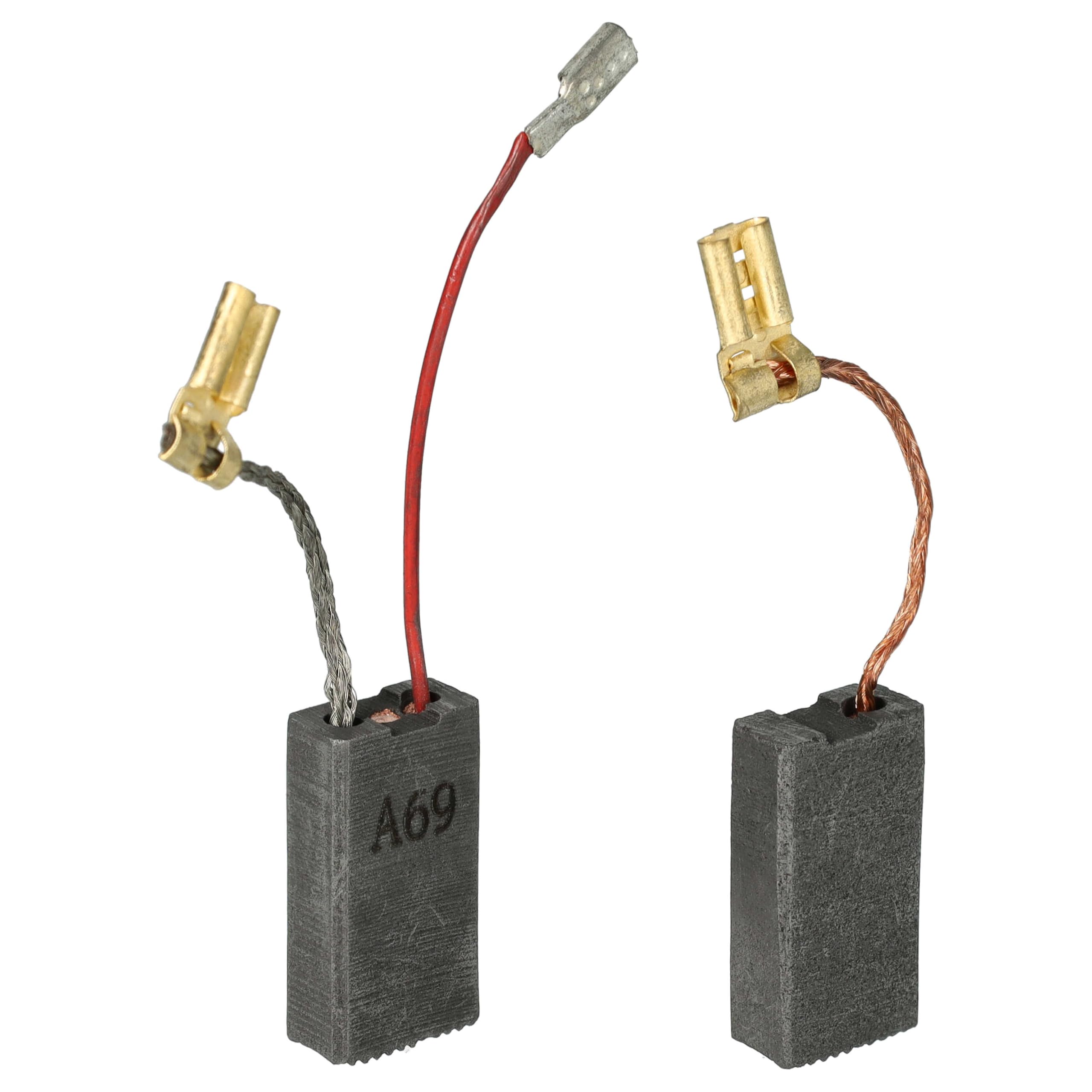 vhbw 2x spazzola carbone 23 x 12,3 x 6,2mm compatibile con Würth BMH 40-XE, 40-SE, 40-E utensile elettrico, scalpellatore