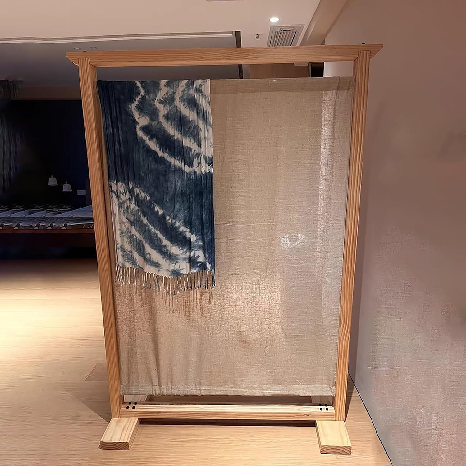 180cm Folding Room Divider, Blackout Privacy Screen for Bathroom, Bedroom & Salon, Expandable Partition Wall (95x181.5cm), Stylish Home Decor, Space Saving Solution