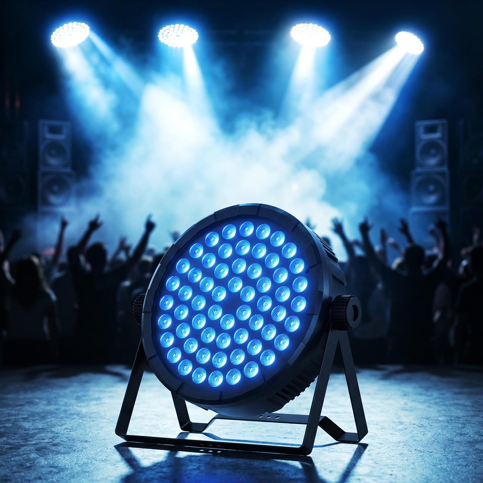 Par LED Projecteur, RGB 60 LED Lumière Par Led Batterie de Scène 7 Modes avec Télécommande DMX512 Jeu de Lumiere Jeux de Lumiere effet de lumière DJ pour show bar, fête, festival de musique