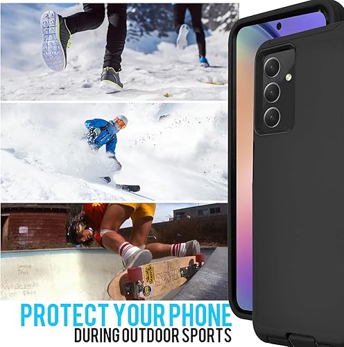 Miniatura 5 de Funda para Galaxy A54, estructura de doble capa, cubierta de protección resistente, a prueba de golpes, caídas y polvo, resistente y duradera, para