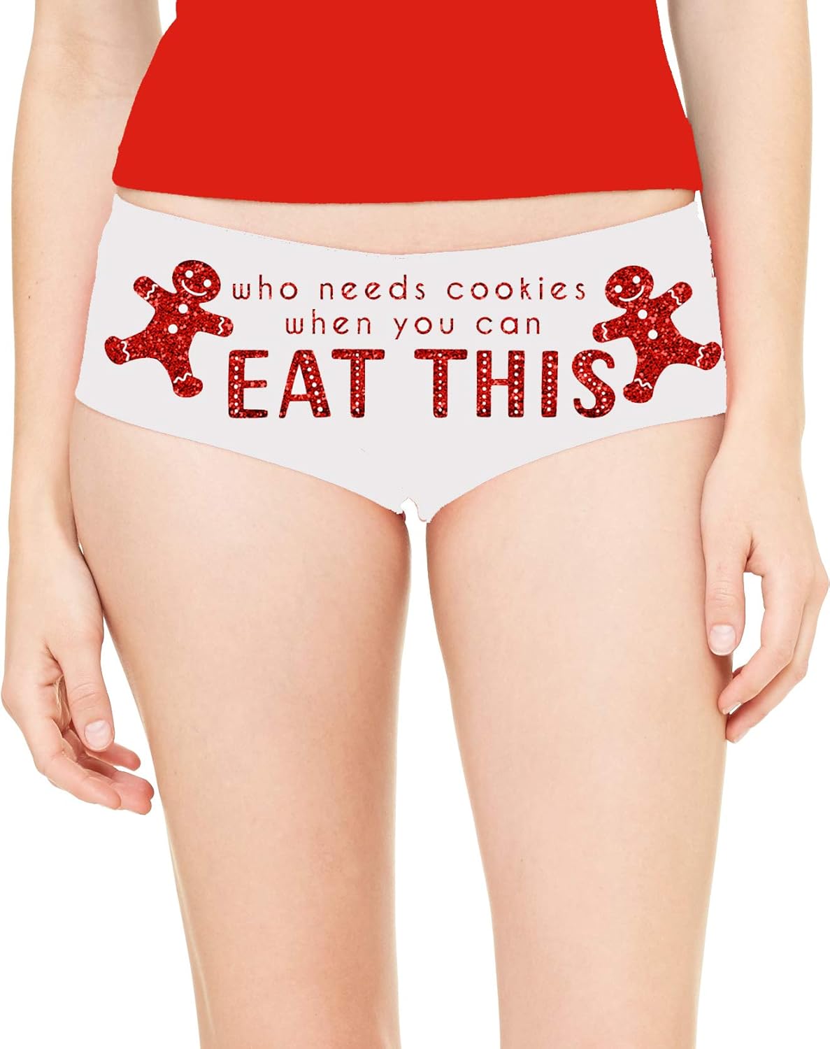 RhinestoneSash Christmas Panties - Holiday Panties for Women - Funny Sayings Underwear for Her - Humorous Stocking Stuffers