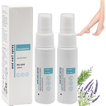 Athlete's Foot Spray, 2 x 30 ml Fungicide Spray, Skin Fungus and Nail | Foot spray for athletes, quick action, itching relief