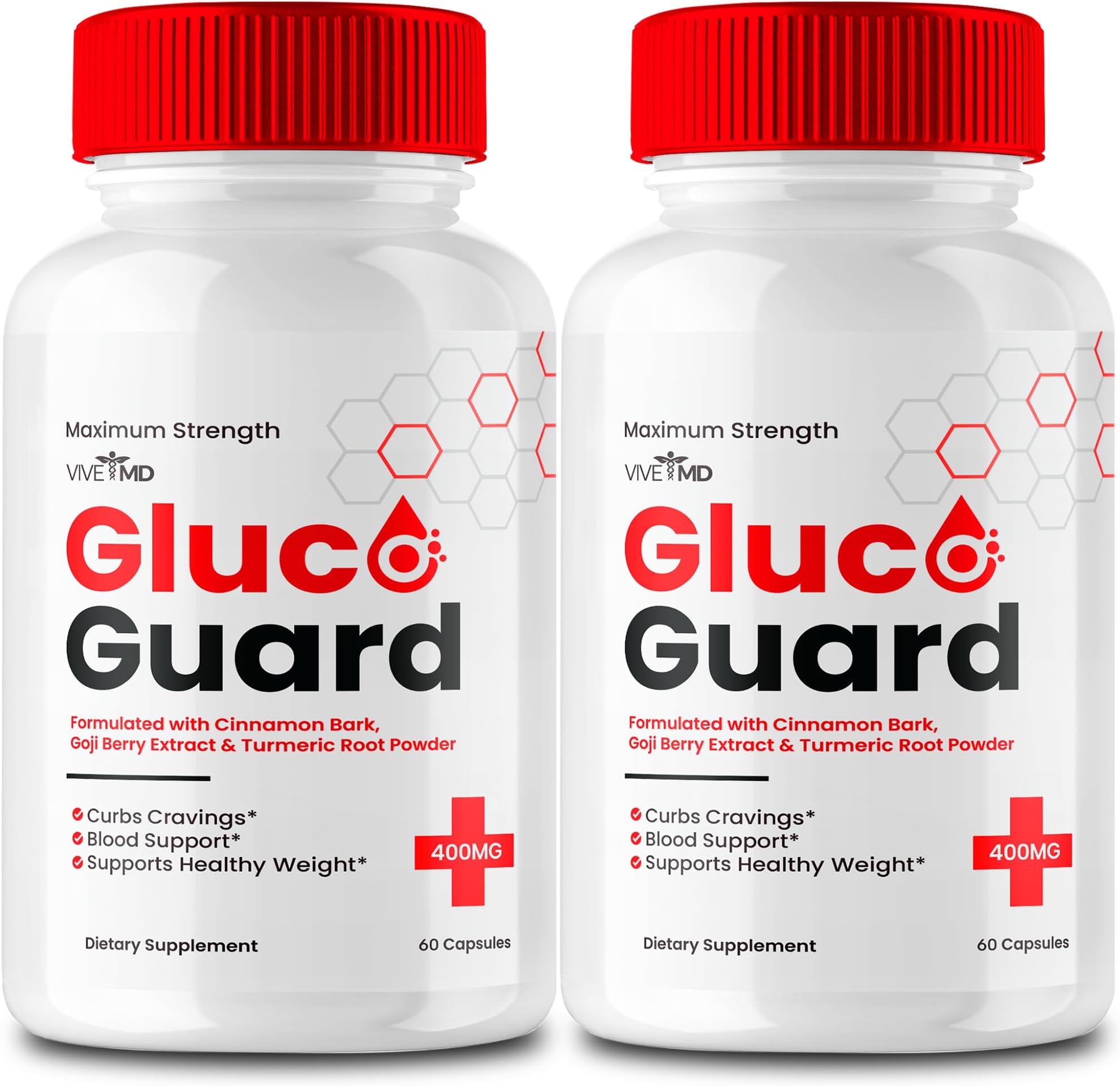 Gluco Guard Blood Support Formula Supplement Capsules, GlucoGuard Blood Support Pills - Maximum Strength, All Natural Maintain Stable Levels, Gluco Guard Balance Formula Pills Reviews (2 Pack)
