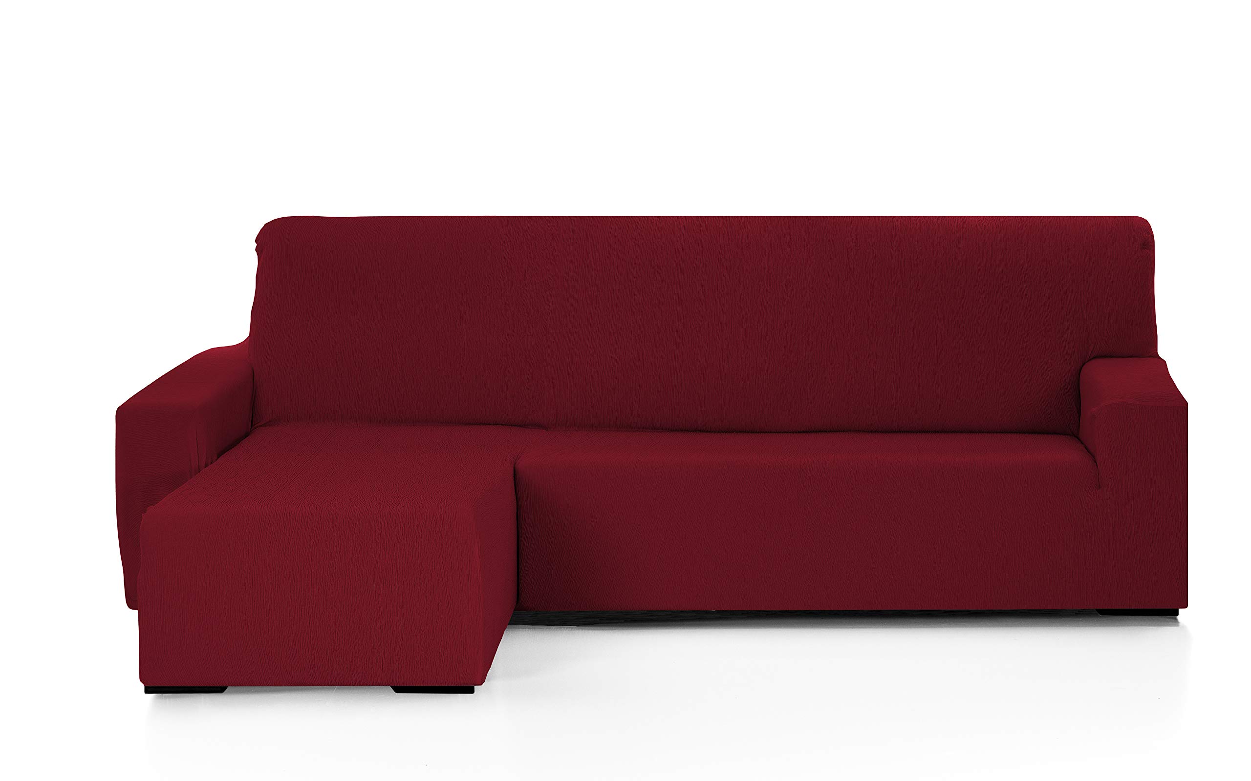 Housse de chaise longue elastique bordeaux bras gauche court