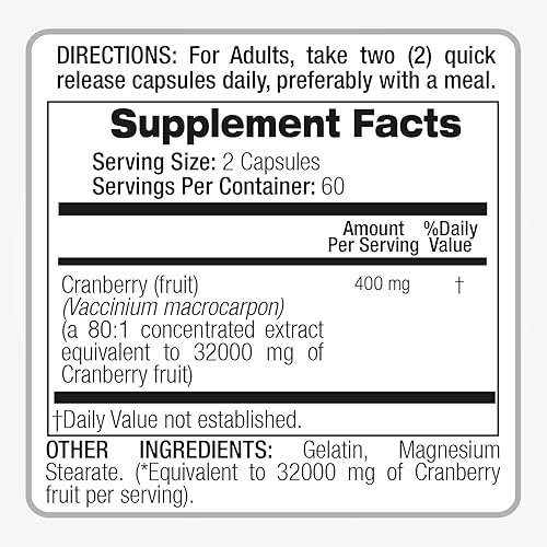 Miniatura 3 de FITO MEDIC'S Laboratorio - Pastillas de arándano, en cápsulas de 250 geles - Ultra alta absorción - Apoya la salud del tracto urinario - para