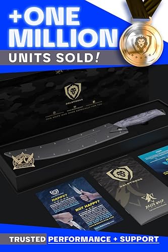 Miniatura 6 de Dalstrong Delta Wolf - Cuchillo de carnicero y macheta de 10", en acero con alto contenido de cromo 9CR18MOV, revestimiento de nitruro de titanio