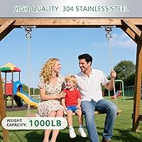 Vista 3 de 2 accesorios para columpios, perchas de columpio resistentes, para patio, porche, columpio, bolsa de arena, soporte de hamaca de yoga, soporte