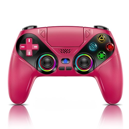 Gamrombo LED Wireless Controller for PS5/PC (Maroon)