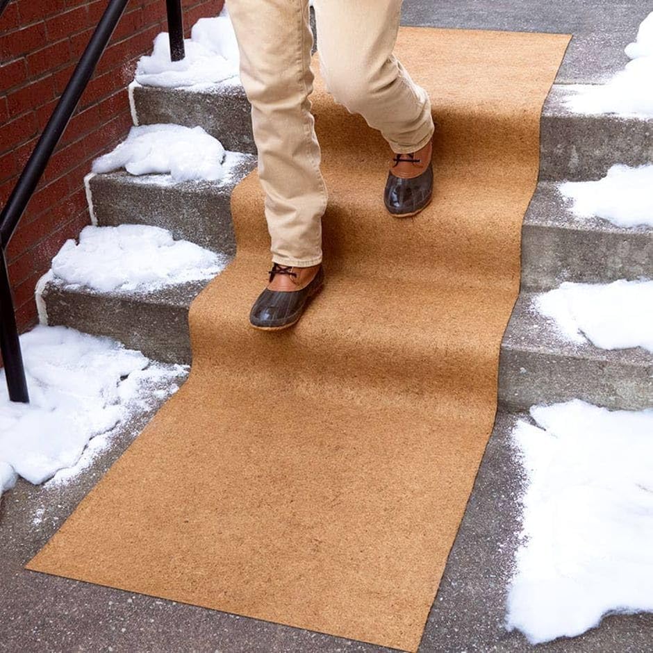 Non-Slip 10 Foot Outdoor Winter Ice Carpet - Non-Slip Extra Wide Ice Carpet