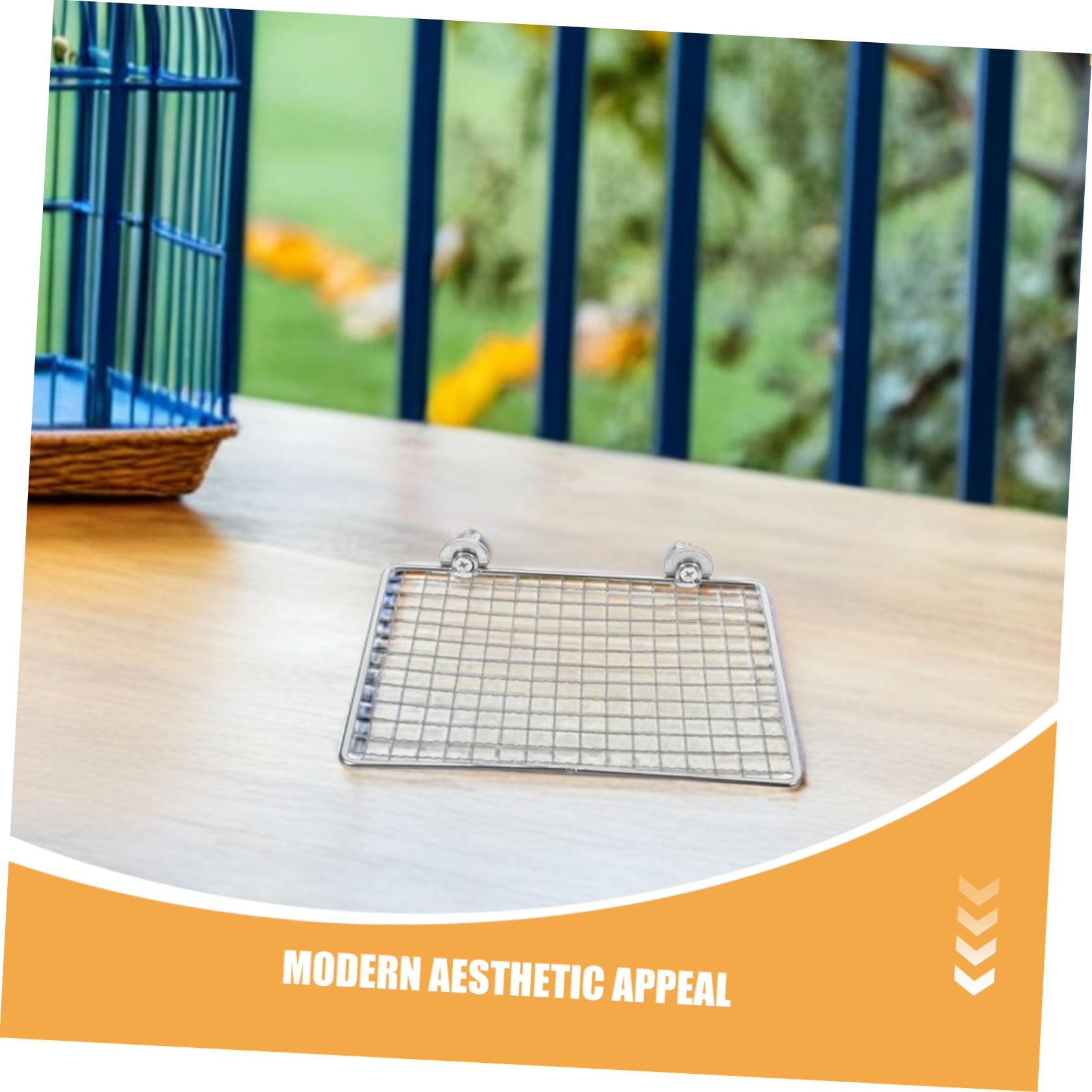 Hemobllo 4piezas Percha Plana para Pájaros de Acero Inoxidable Plataforma para Perchas de Pájaros Soporte para Loros para Jaulas de Loros Periquitos y Cacatúas
