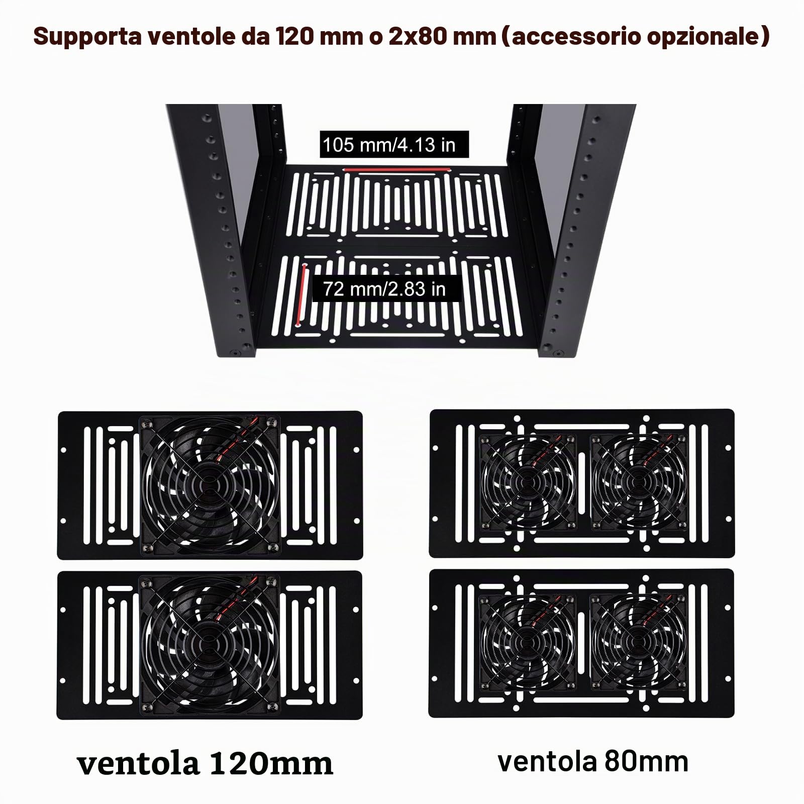GeeekPi DeskPi RackMate T1 Plus, rack di rete 8U per server, rete, apparecchiature A/V, profondità 260 mm, colore nero