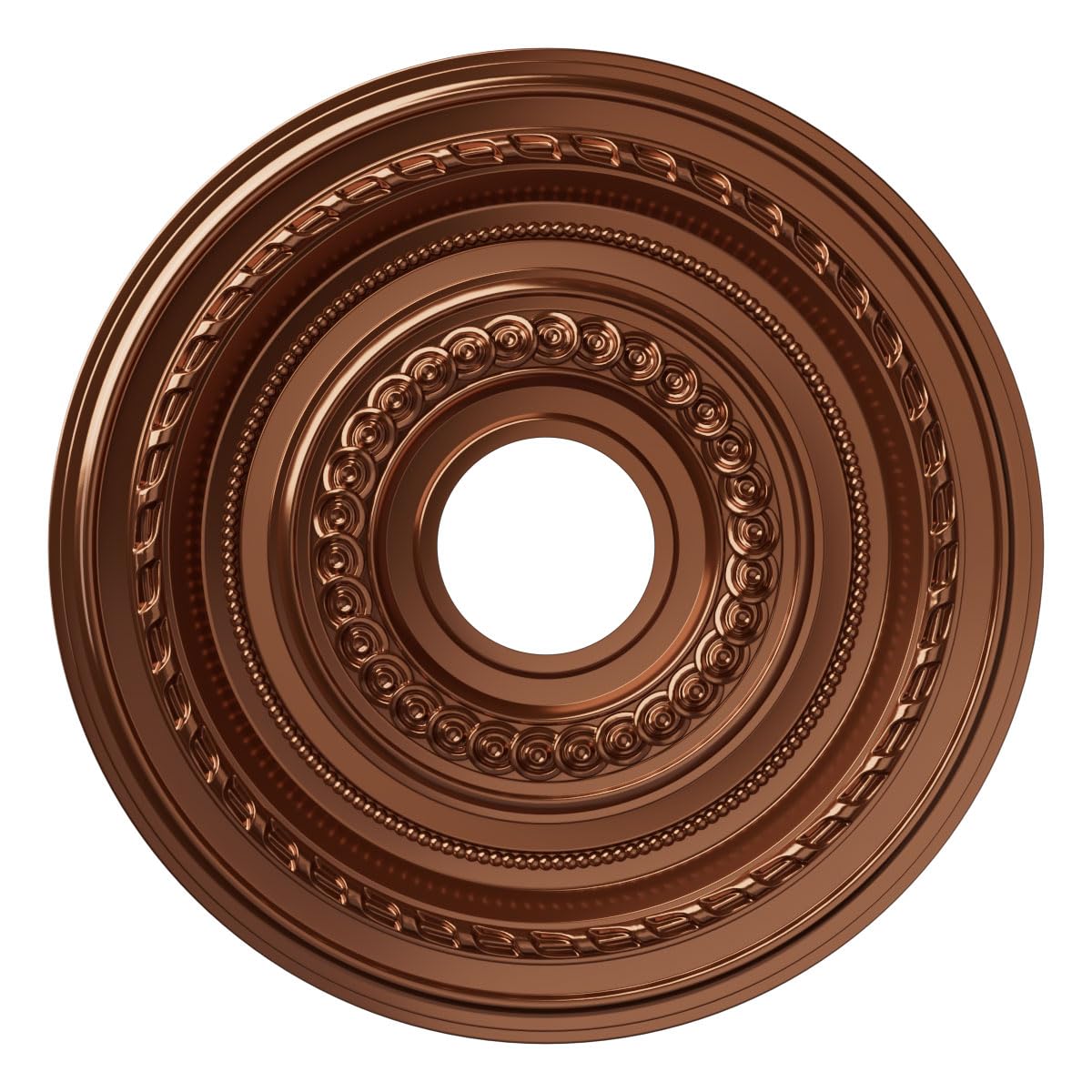 19"OD x 3 1/2"ID x 1"P Cole Thermoformed PVC Ceiling Medallion (Fits Canopies up to 5 1/8"), UltraCover Satin Hunt Club Green — Amazon image 24