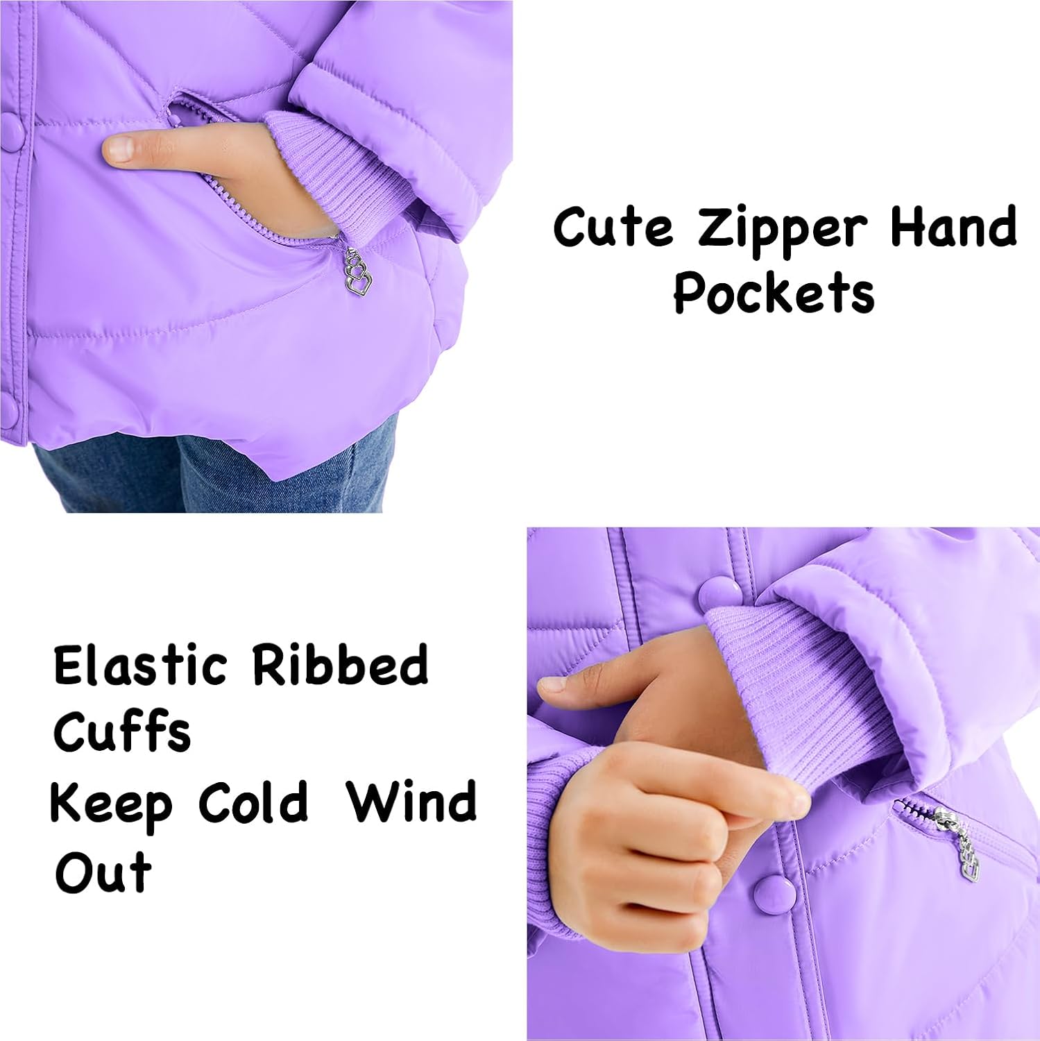 FARVALUE Girls' Winter Coats Fur Hooded Warm Puffer Jacket Coat with Fleece Lined - Image 7