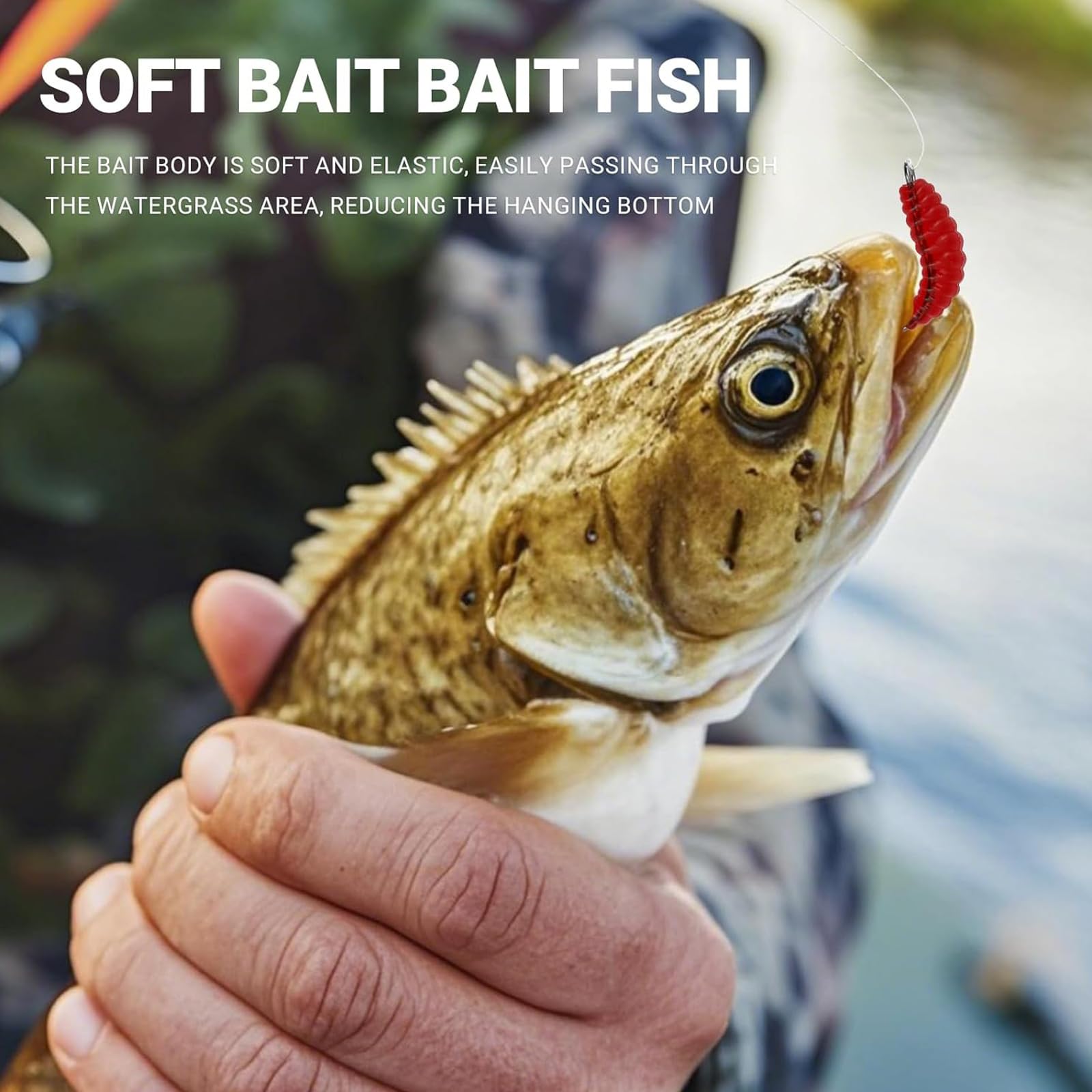 320 Piezas Señuelos Pesca Contiene Granos de Maíz Gusanos de Harina Gusanos de Sangre Lombrices de Tierra + 2 Piezas Caja de Cebo Señuelos de Pesca para Lagos Agua Dulce Ríos Zonas Costeras