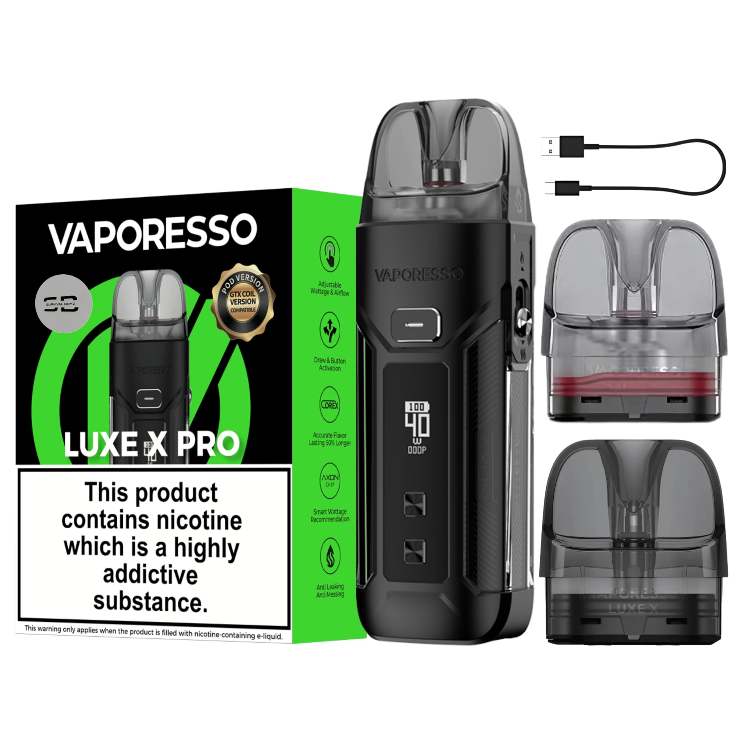 can you charge a vaporesso with the pod in How Long Does a Vaporesso Vape Take To Charge? main image 1
