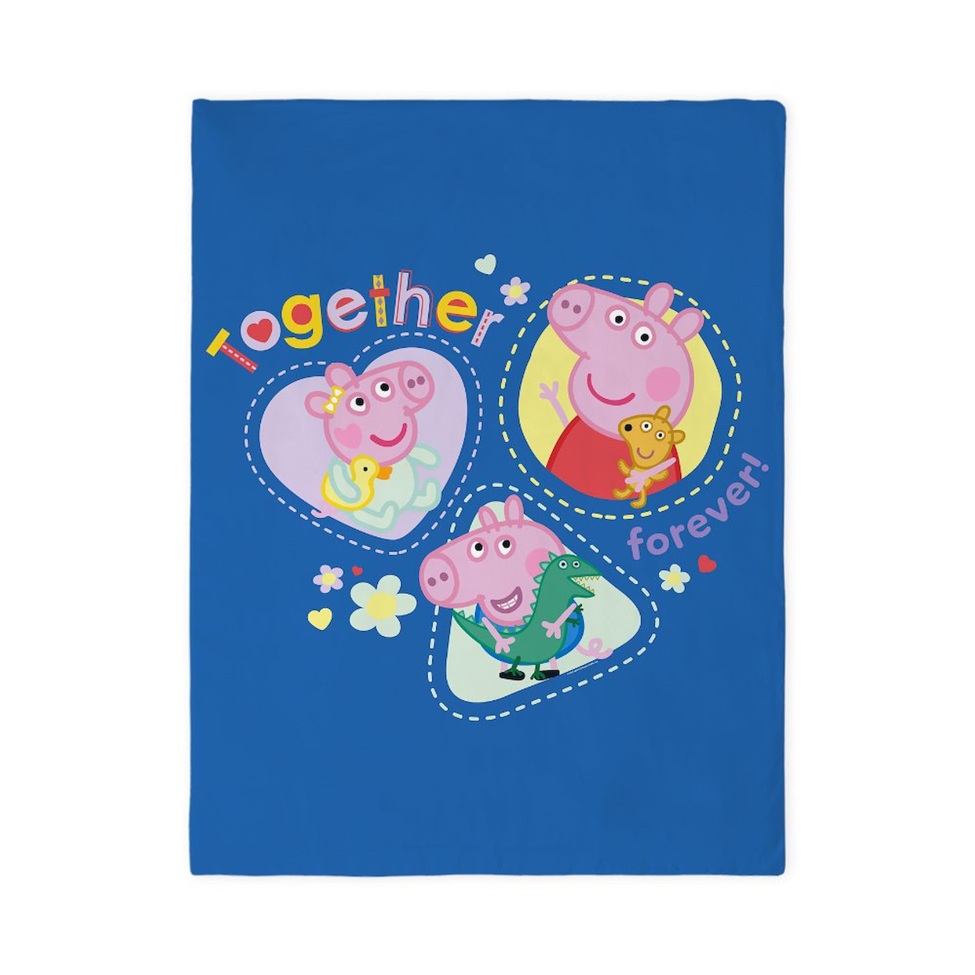 CafePress Peppa Pig: Together Forever Twin Duvet Cover, Printed Comforter Cover, Unique Bedding,
