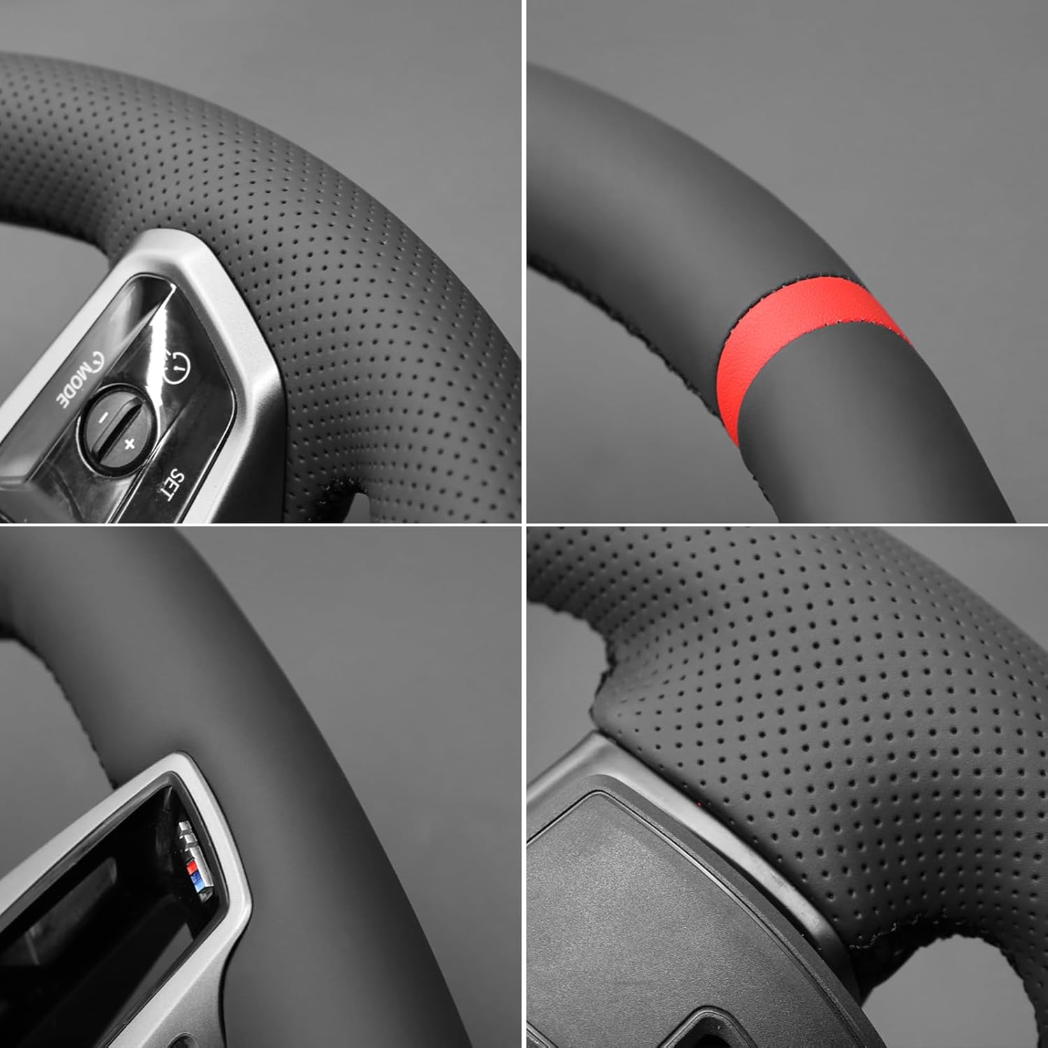 MEWANT Steering Wheel Cover Compatible with BMW (M Sport) / 5 Series G60 / i5 G60 2024/7 Series G70 2024 / i7 G70 2023-2024