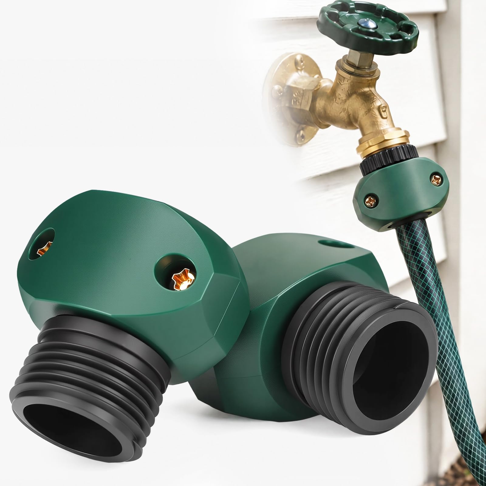 Pangda 2 Pack Hose Repair Kit, 5/8" or 3/4", Green, Black, Male