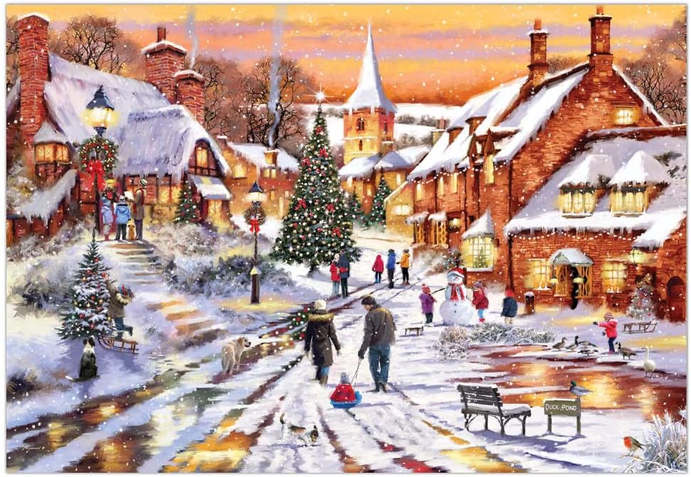 Crown Point Graphics Christmas Village Puzzle 1000 Piece