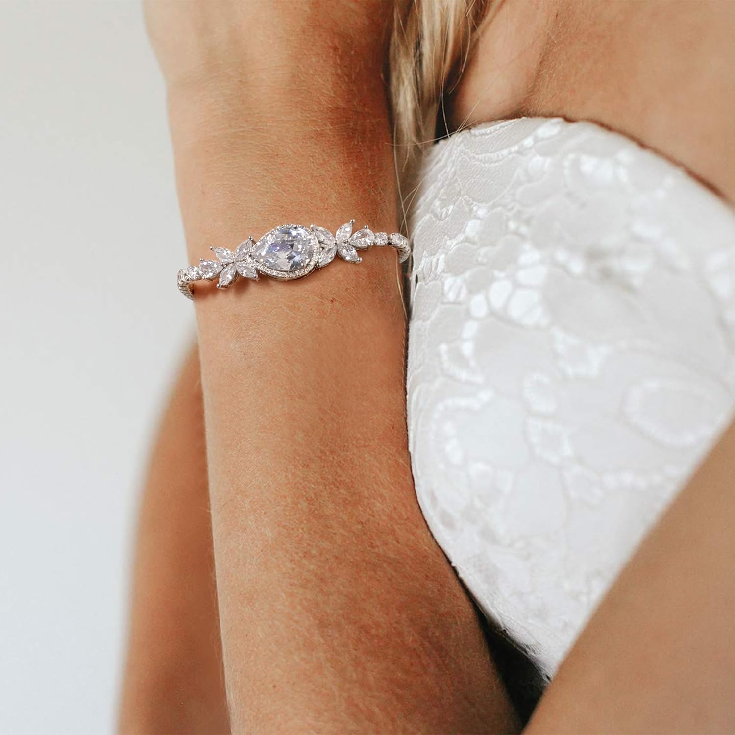 Crysdue Cubic Zirconia Bracelet Classic Adjustable Tennis Bracelet, Birthstone Bracelet Jewelry Gift for Women - Image 2