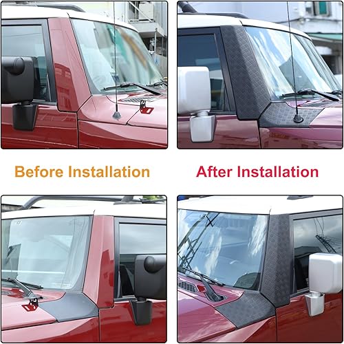 Miniatura 21 de Cubierta exterior para capó, protectores de esquinas laterales compatibles con Toyota FJ Cruiser 2007-2021, protector de esquina lateral para capó