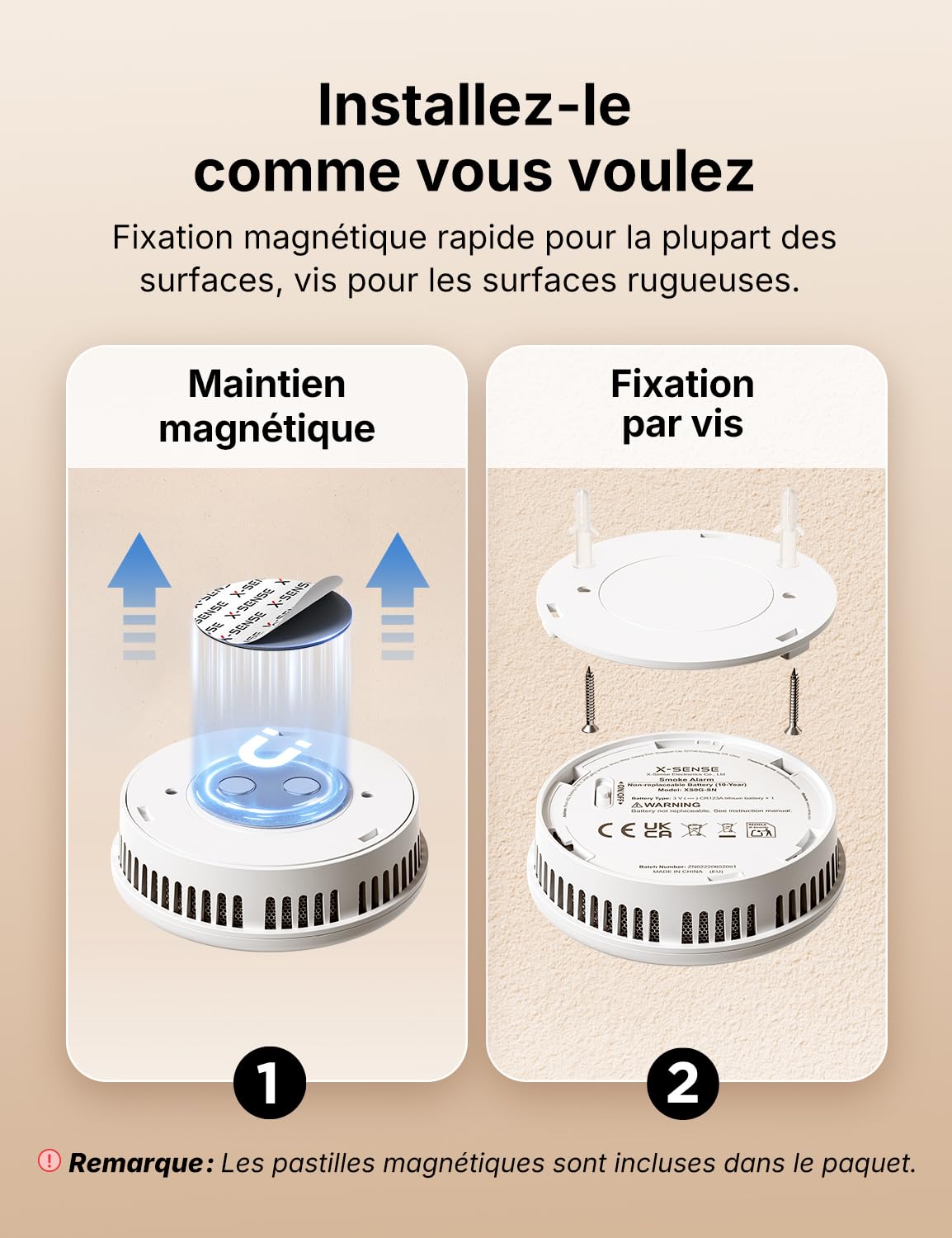 X-Sense Détecteurs De Fumée Et CO à Pile D'une Durée De Vie De 10 Ans